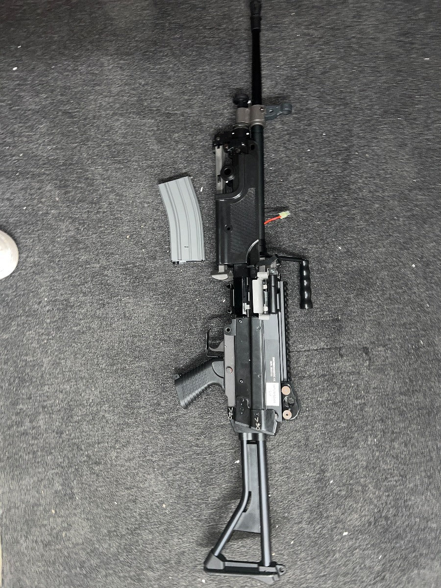 Classic Army M249 MK1 AEG - missing hanguard, sounds a bit clunky when shooting