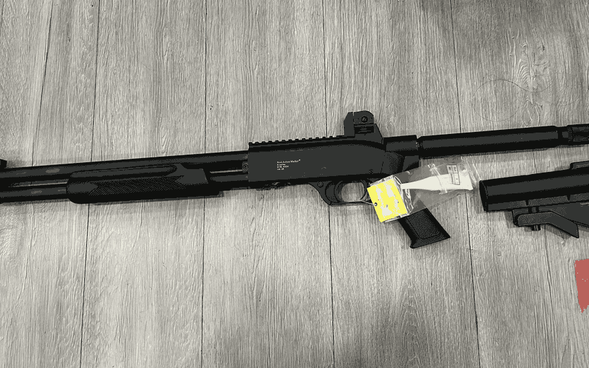Boneyard - APS Paintball Marker Pump Action Shotgun (16 Inch - Co2 Powered - 0.68 - Black)