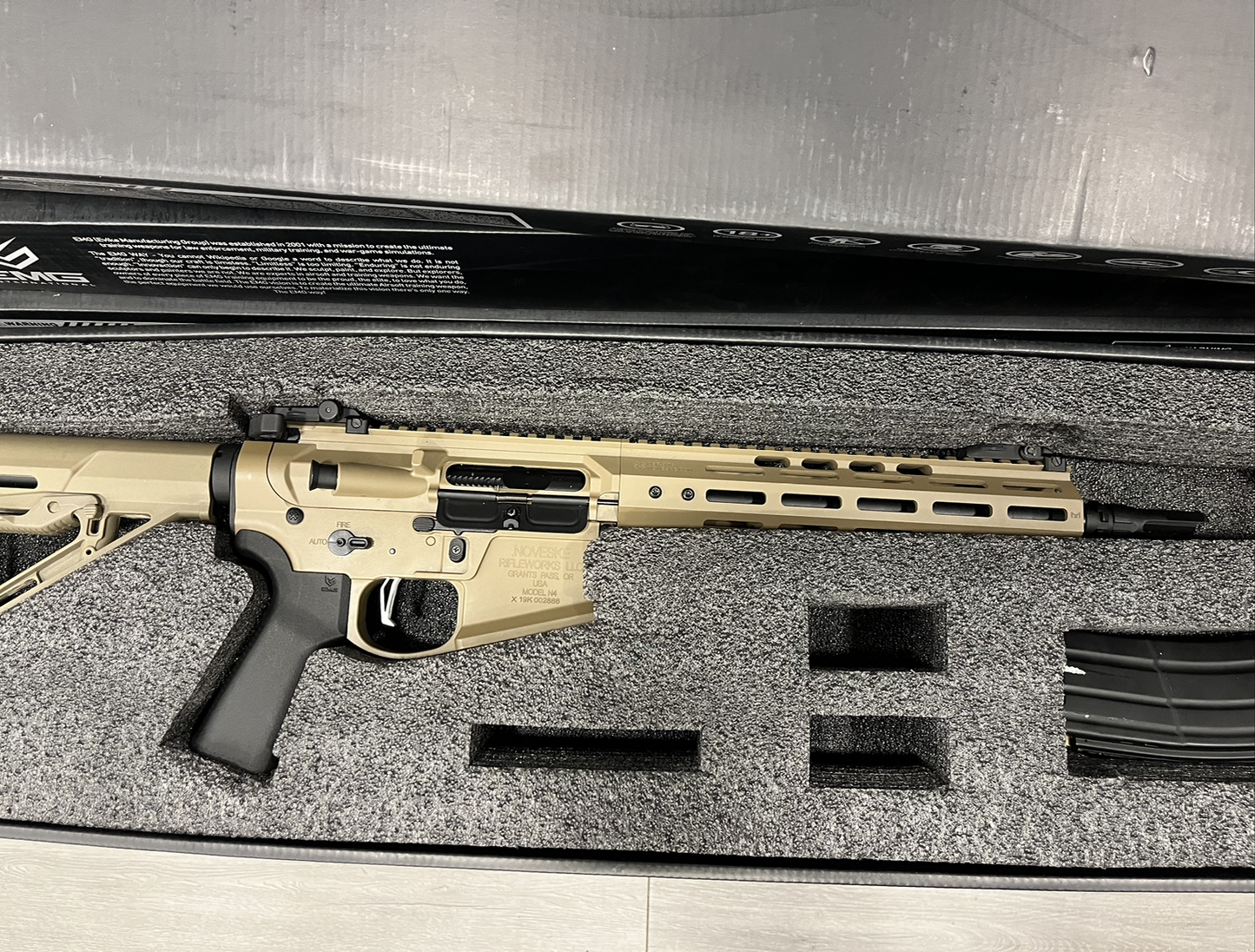 Boneyard - EMG Helios Noveske N4 MWS Gen 3 Gas Blowback M4 by Double Eagle (Tan - G101)