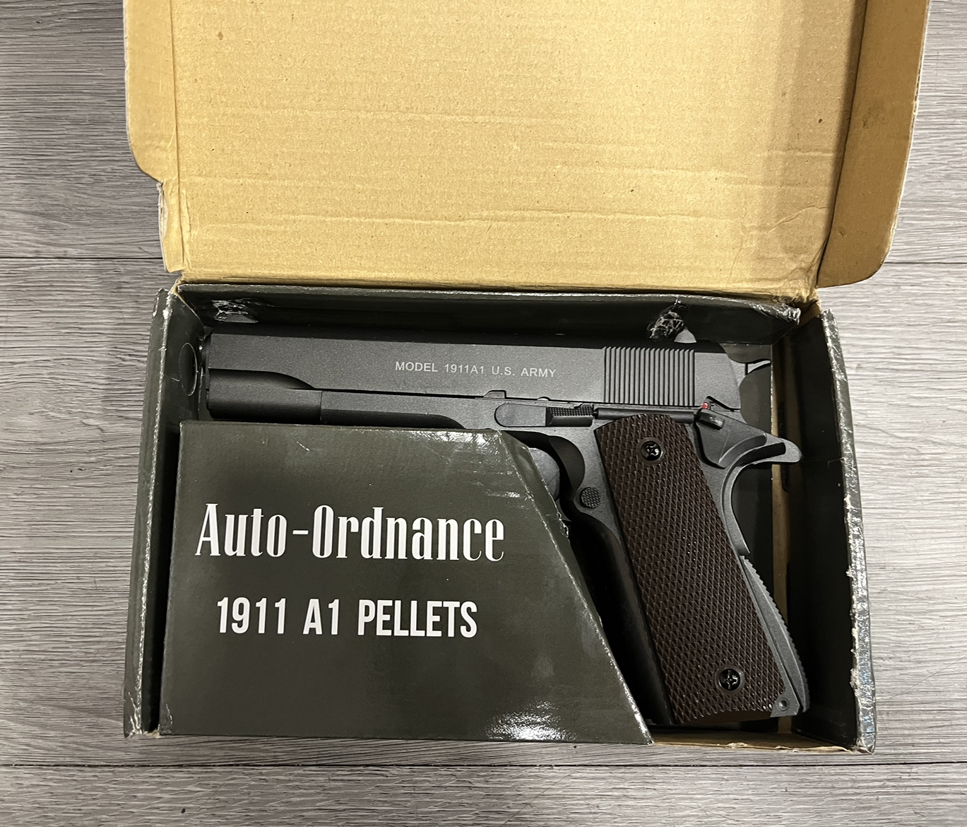 Boneyard - Auto Ordnance 1911 Co2 Non-Blowback Pistol (4.5mm/.177 Pellet - Metal Slide and ABS Body - Cybergun - Black - 438301)