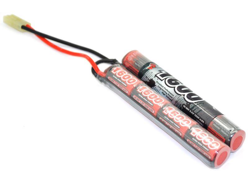 9.6V 1600mAh 2/3A NiMH Mini Cranestock (4 + 4) (Mini-Tamiya) Battery