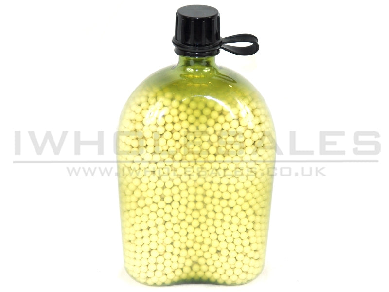 Big Foot Diamond Precision 0.23G White BB Pellets (5000 Rounds - Water/BB Canteen Bottle - Tan/Yellow)