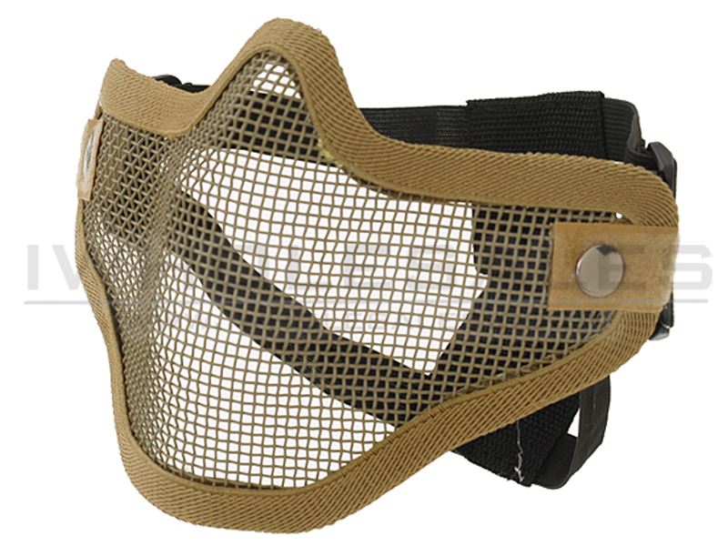 ACM V1 Strike Steel Half Face Mask (Two Belt Version - Tan)