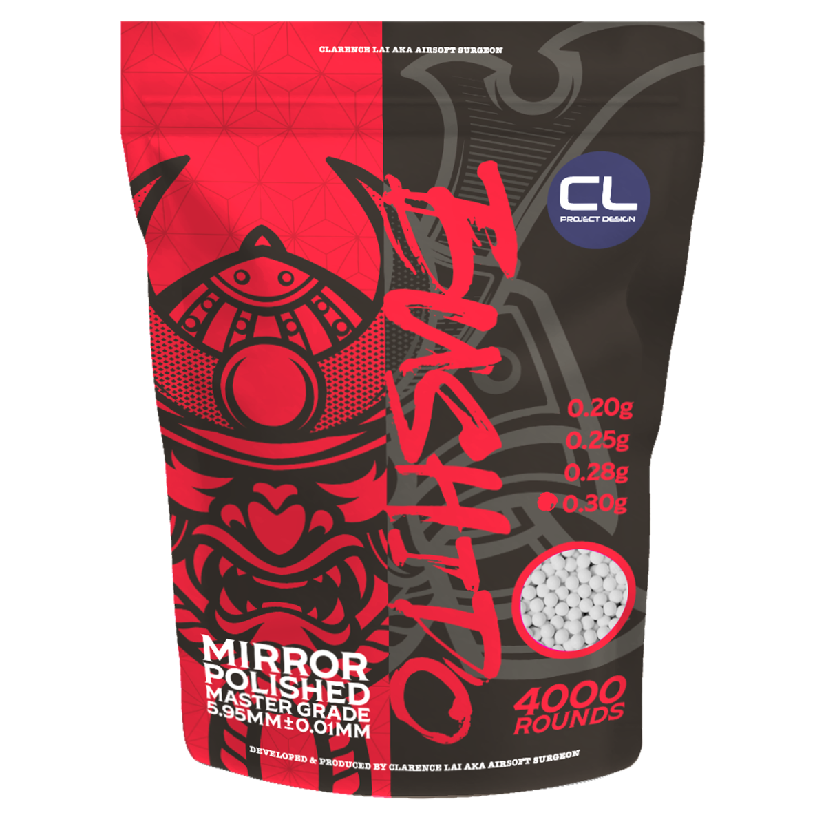 Bushido - Master Grade BB Pellets by CL Design - 4000 BBs - 0.30g