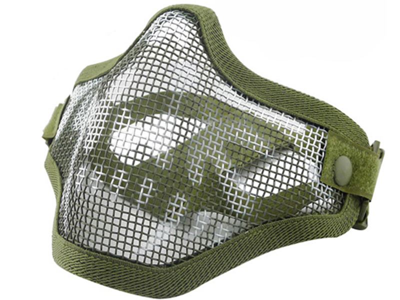 Big Foot V1 Strike Steel Half Face Mask (Two Belt Version - Skull) (OD)