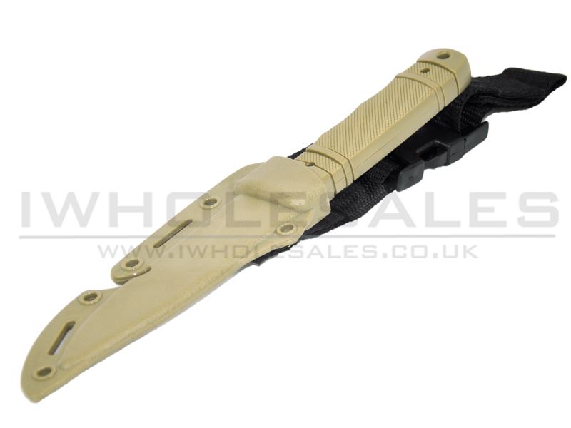 P-Force Rubber Knife with Hard Belt Holster (Tan)