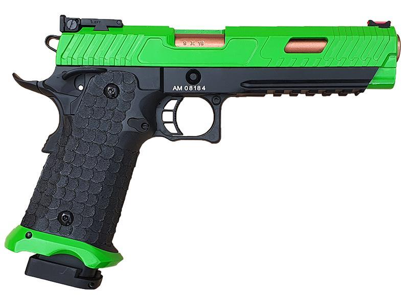 Army JW3 Baba Yaga Gas Blowback Pistol (Full Metal - Two-Tone Green - R601-GREEN)