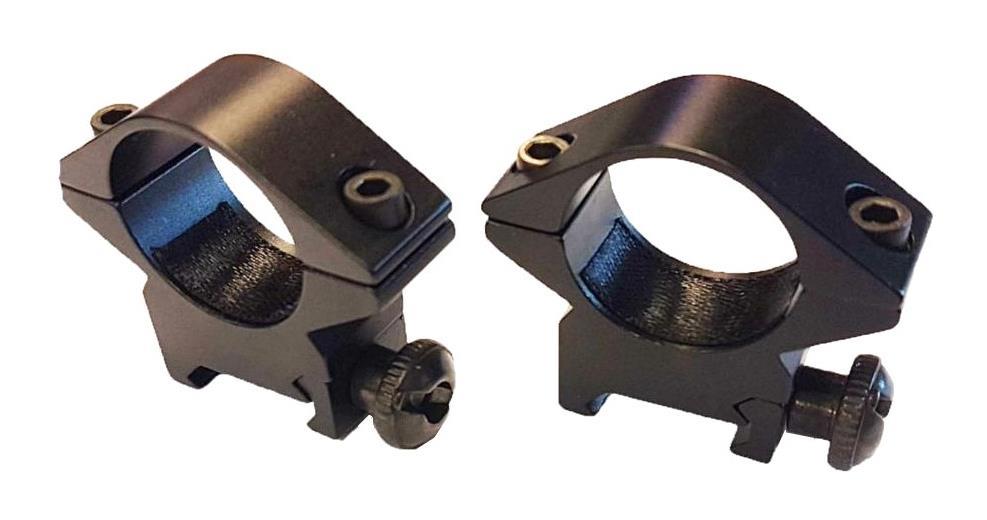 ACM Scope Ring Mounts for Standard 20mm Rails (1" Tubes - Black)