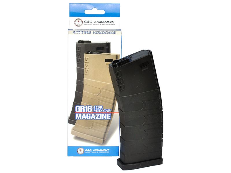G&G 120 Round Mid-Cap Magazine for GR16 (Black) (G-08-101)