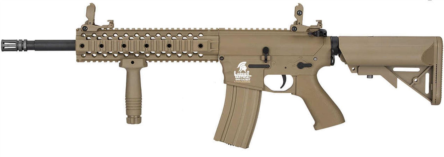 Lancer Tactical M4 LT-12 Gen 2 EVO RIS Carbine AEG Rifle (Inc. Battery and Smart Charger - Tan)