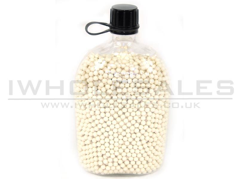 Big Foot Diamond Precision 0.28G White BB Pellets (5000 Rounds - Water/BB Canteen Bottle - Clear)