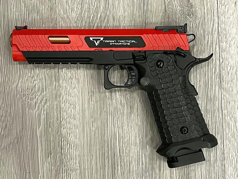 Jag Precision x Taran Tactical International Licensed JW3 Combat Master Gas Blowback Pistol (TTI - Full Metal - Top Slide Red)