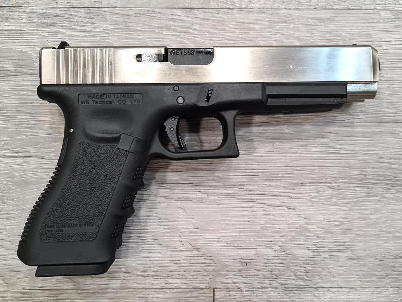 WE 34 Series GBB Pistol Double Barrel - Silver