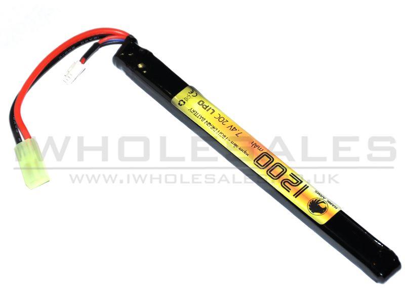 Hawk Arms Battery 1200 mAh 7.4 20C Lipo (Super Slim)