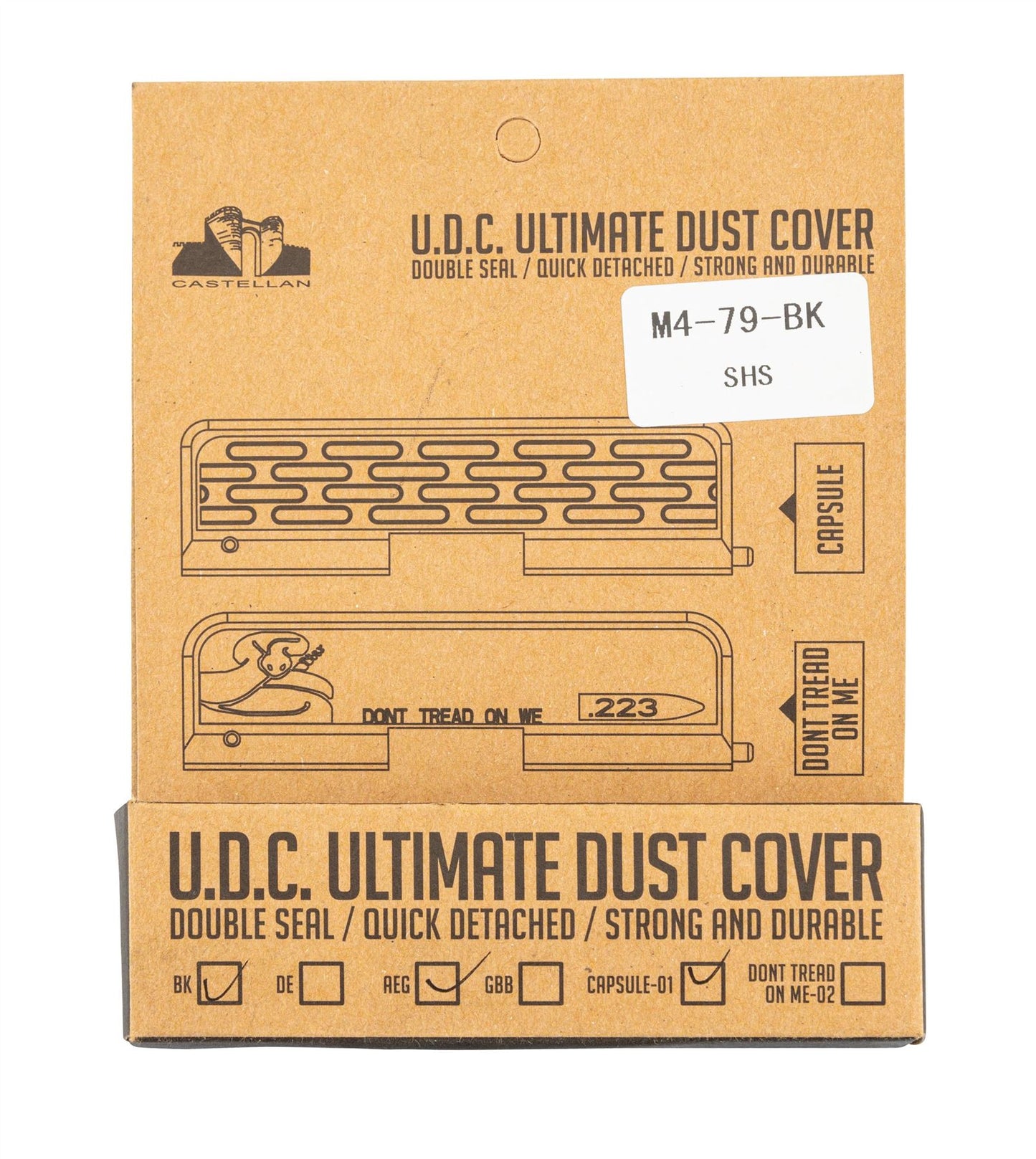 ACM Castellan U.D.C. Ultimate Polymer Dust Cover for M4 AEG (Capsule Style) - Black