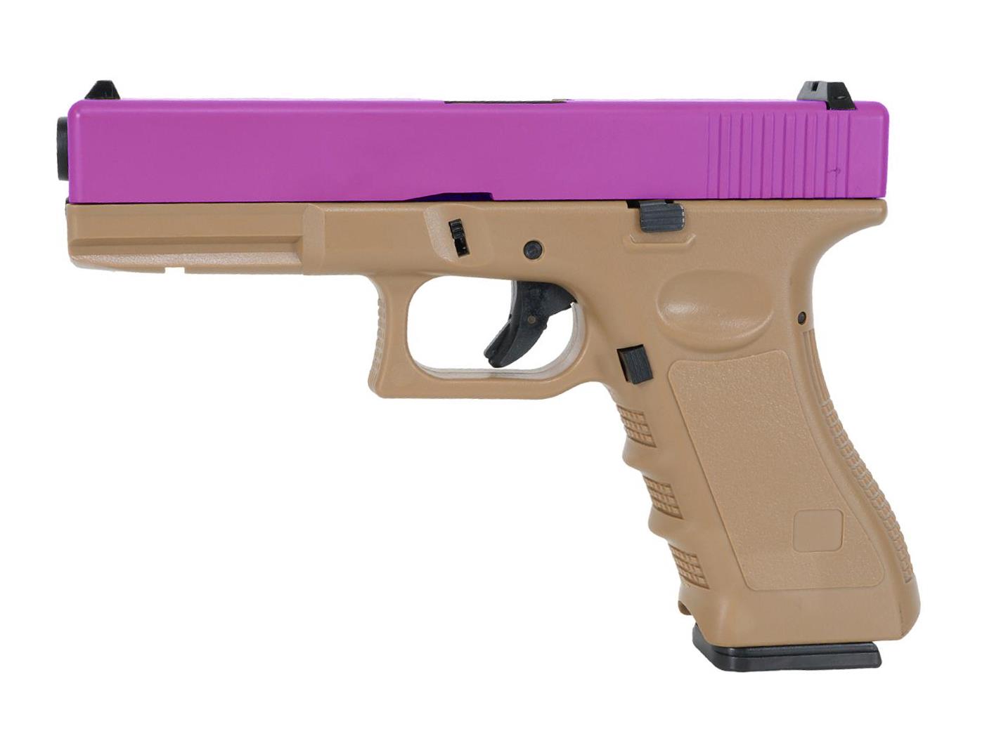 Huntsman Tactical H17 Gas Blowback Pistol (Metal Slide - Polymer Body - with Case - Purple)