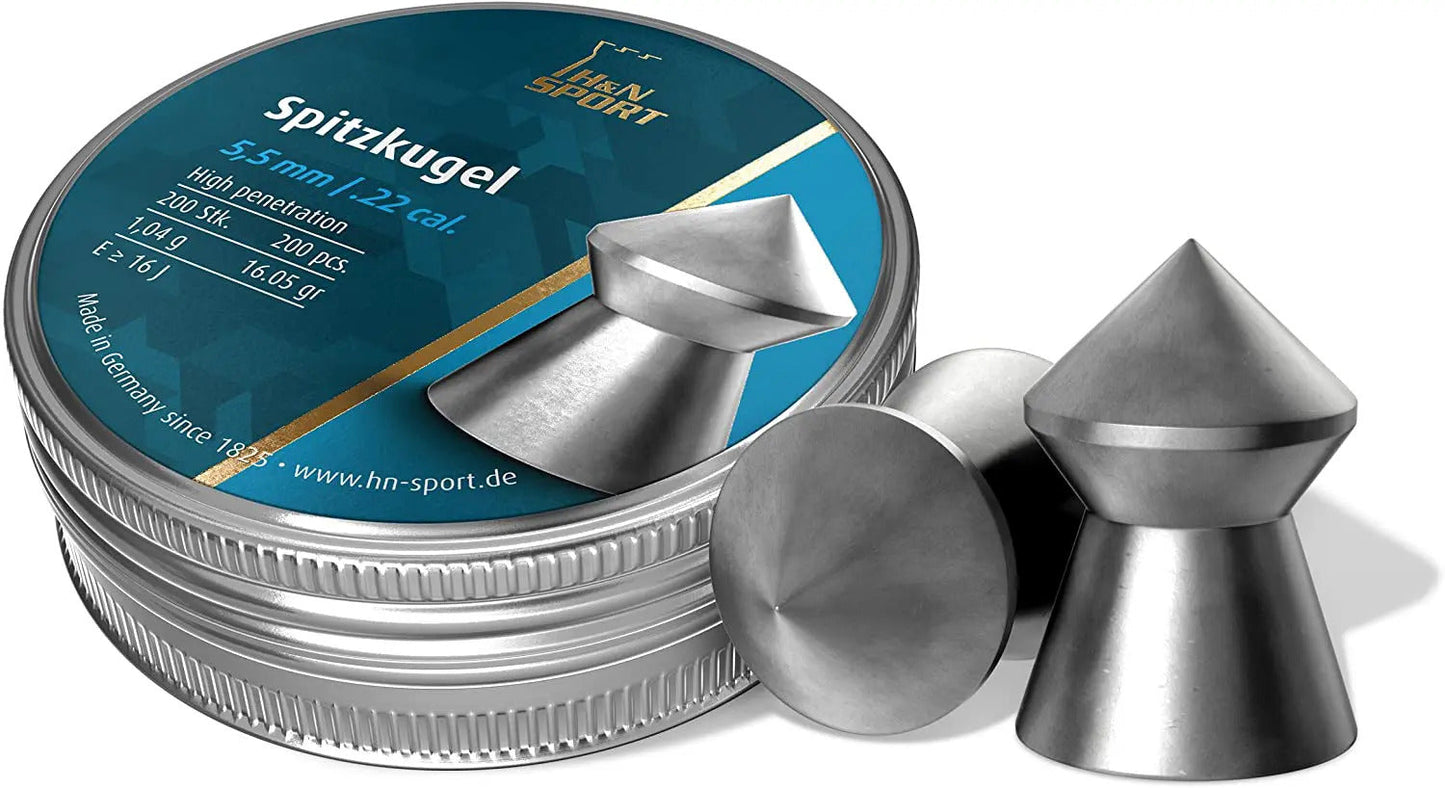 H&N Spitz Kugeln (5.5mm/.22 Pellets - 500 Rounds)