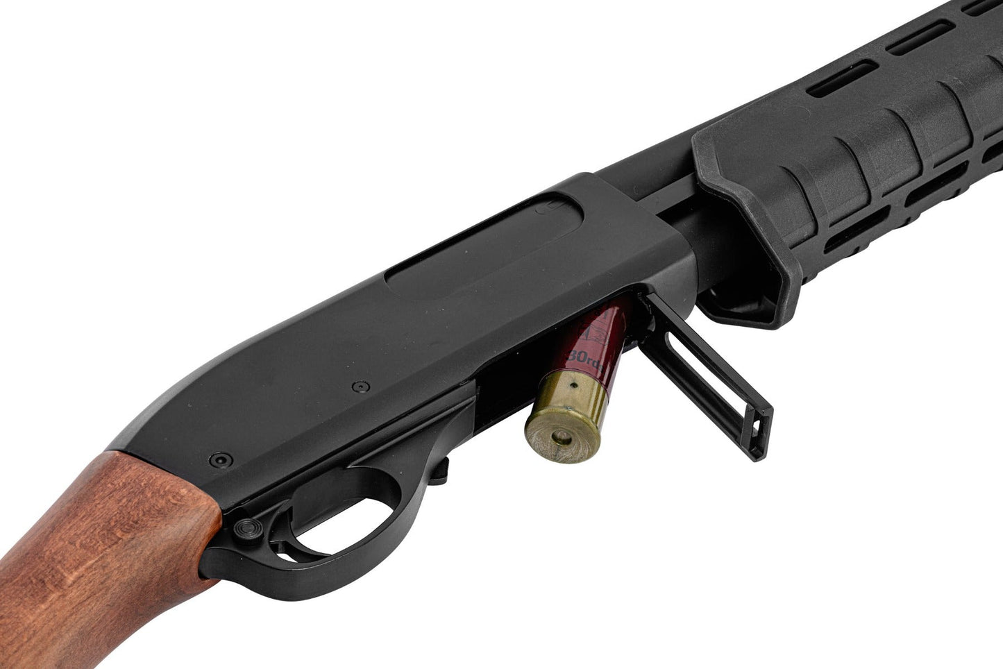 Golden Eagle M870 Metal and Wood Gas Shotgun (8887RW-M-Lok)