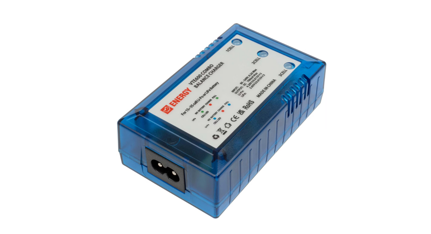 Li-Po and LiFe 700mA Charger Pack for 1S to 3S (3.7 v- 7.4v - 11.1v)