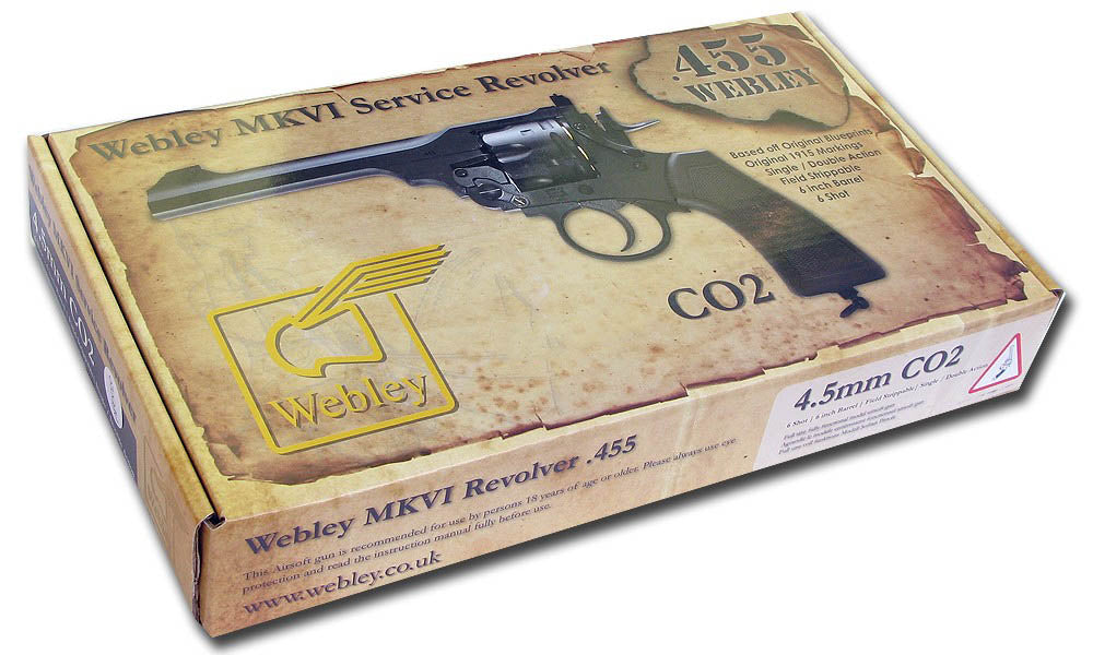 Webley MkVI .455 Service Co2 Revolver (6" Barrel - Black)