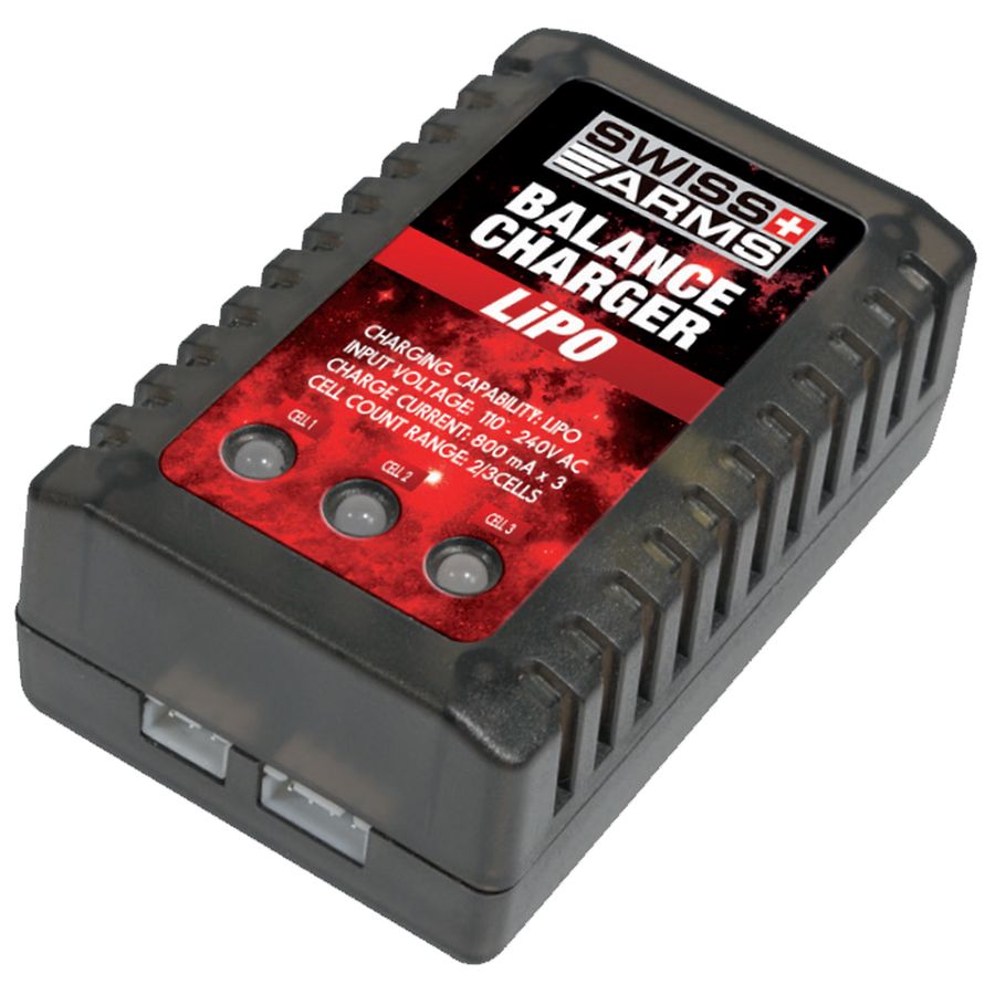 Swiss Arms LiPO Battery Charger 2S-3S 650mAh (603361 - EU & UK Plug)