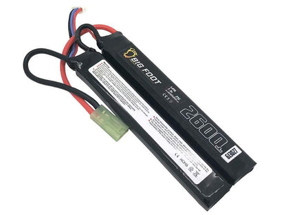 Big Foot Heat Lipo Battery 2600mAh 7.4v 25c (Continuous Discharge - Two Way Split)