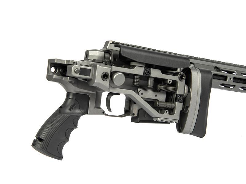 Ares MSR303 Sniper Rifle with Case (Tool-Less Assemble - Spring Powered - Titanium Grey - MSR-303 - MSR-021)