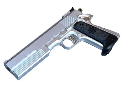 HFC 1911 Gas Pistol (With Front Compensator - Silver - HG-125S)