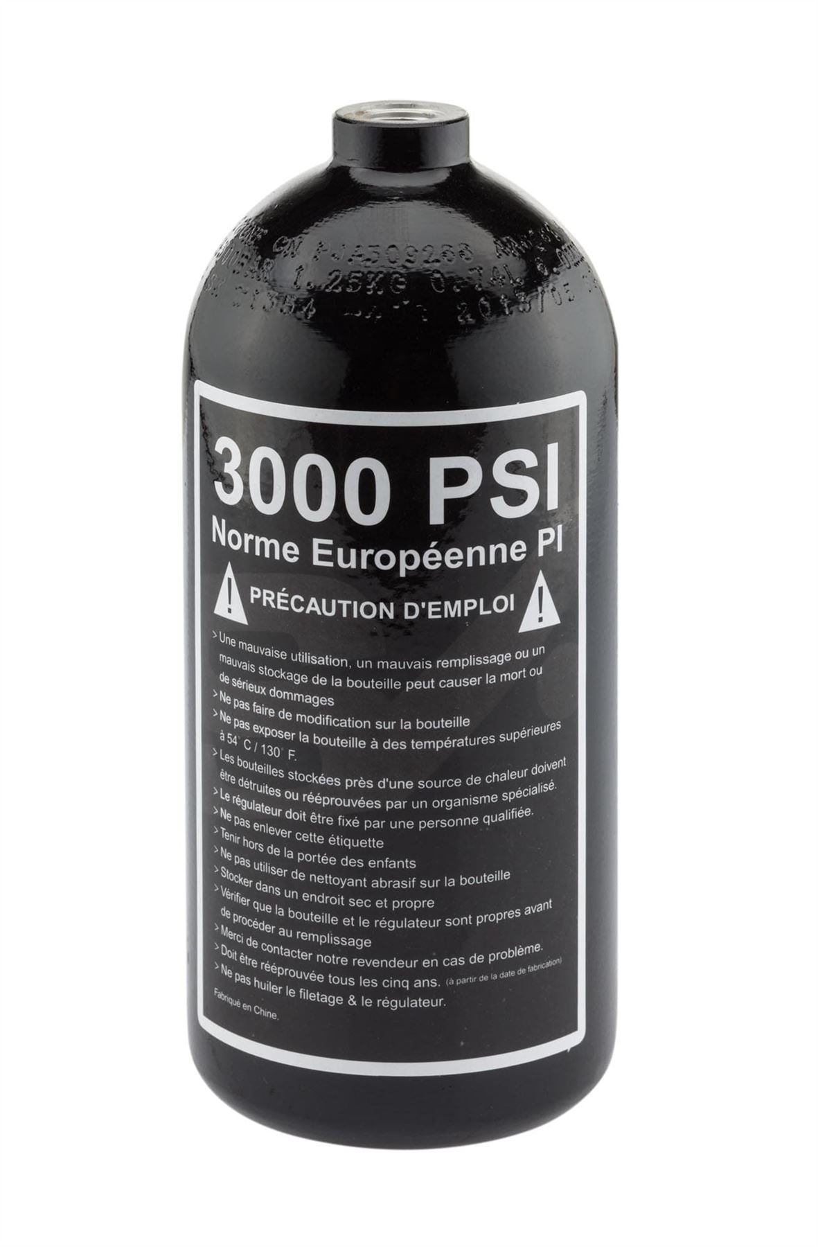 ACM Standard 0.8L Aluminum HPA Tank (3000 PSI) -