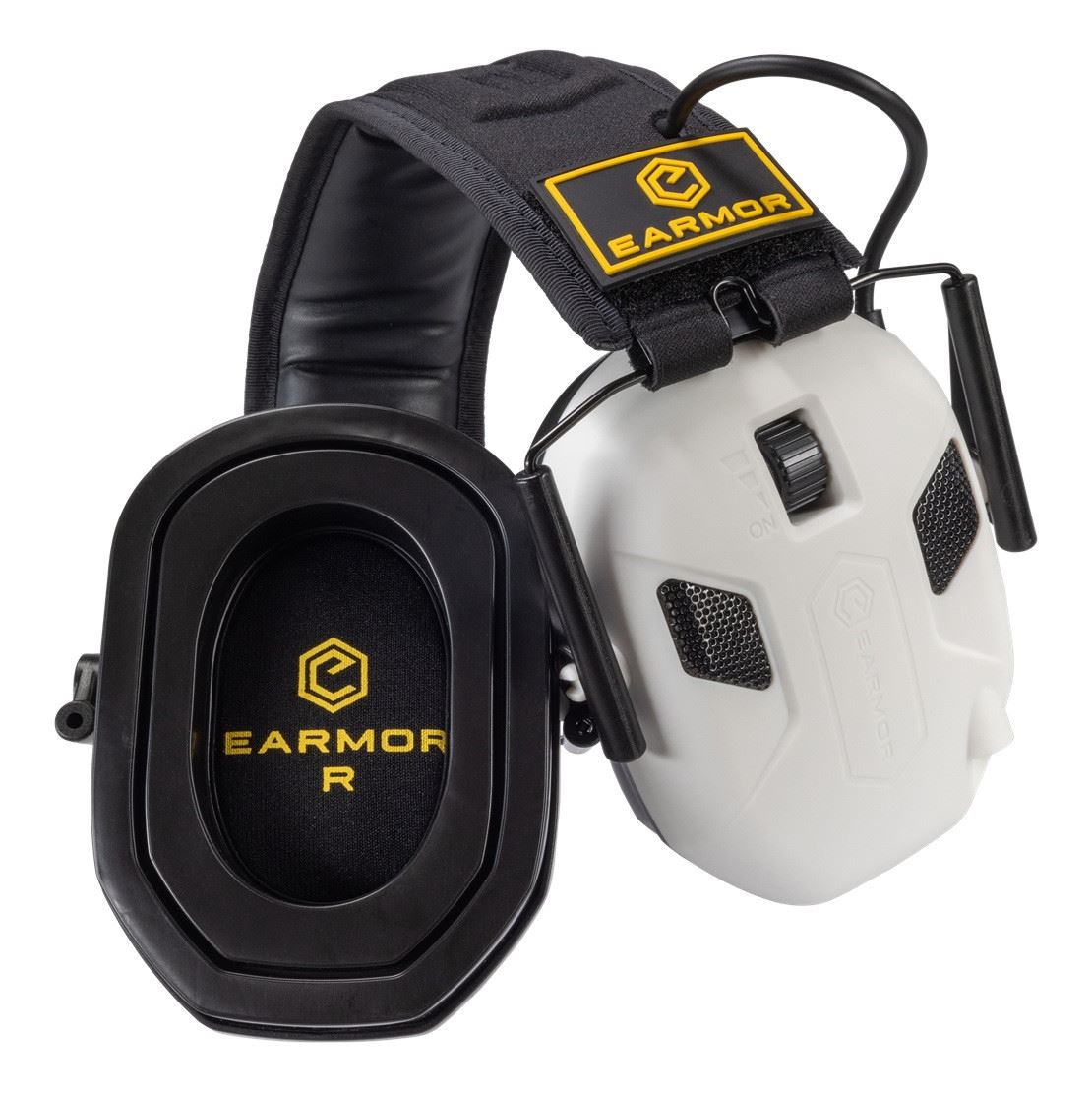 EARMOR M300X Electronic Tactical Hearing Protection Headset (White)