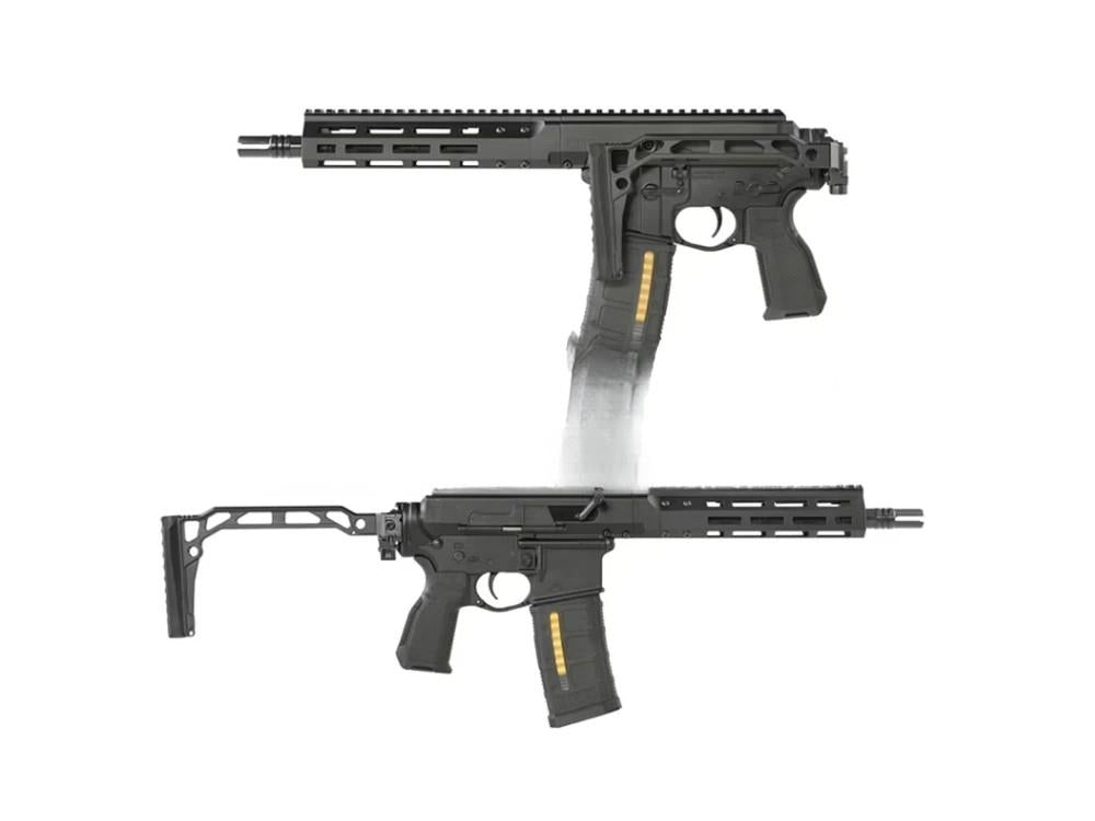 [Pre-Order] Double Eagle 10.5 DWS-180 w/ Folding Stock - Gas Blowback Rifle (MWS System / Steel Bolt - G107A-02 BK)