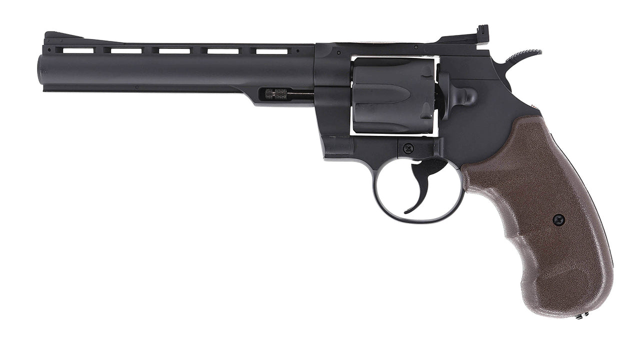 Hwasan 1312 Co2 Revolver - 6.0inch - Metal - Brown Grip