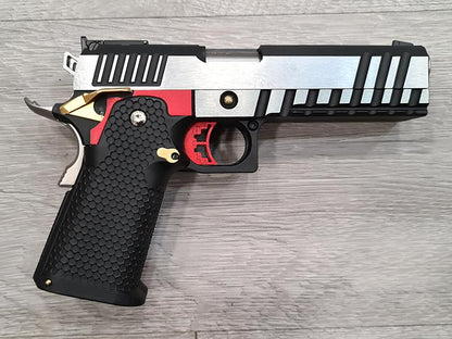 Armorer Works Custom Hi-Capa Double Barrel - Silver Slide Silver Barrel