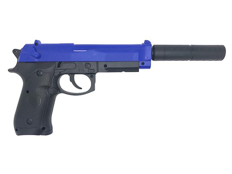 ACM Custom M92 Spring Pistol with Silencer (Blue - 218)