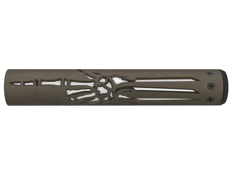 Unique ARs CNC Machined Skeleton Hand Handguard for AR15 Pattern Rifles (Black - 12" - With Airsoft Barrel Nut)