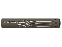 Unique ARs CNC Machined Skeleton Hand Handguard for AR15 Pattern Rifles (Black - 12" - With Airsoft Barrel Nut)