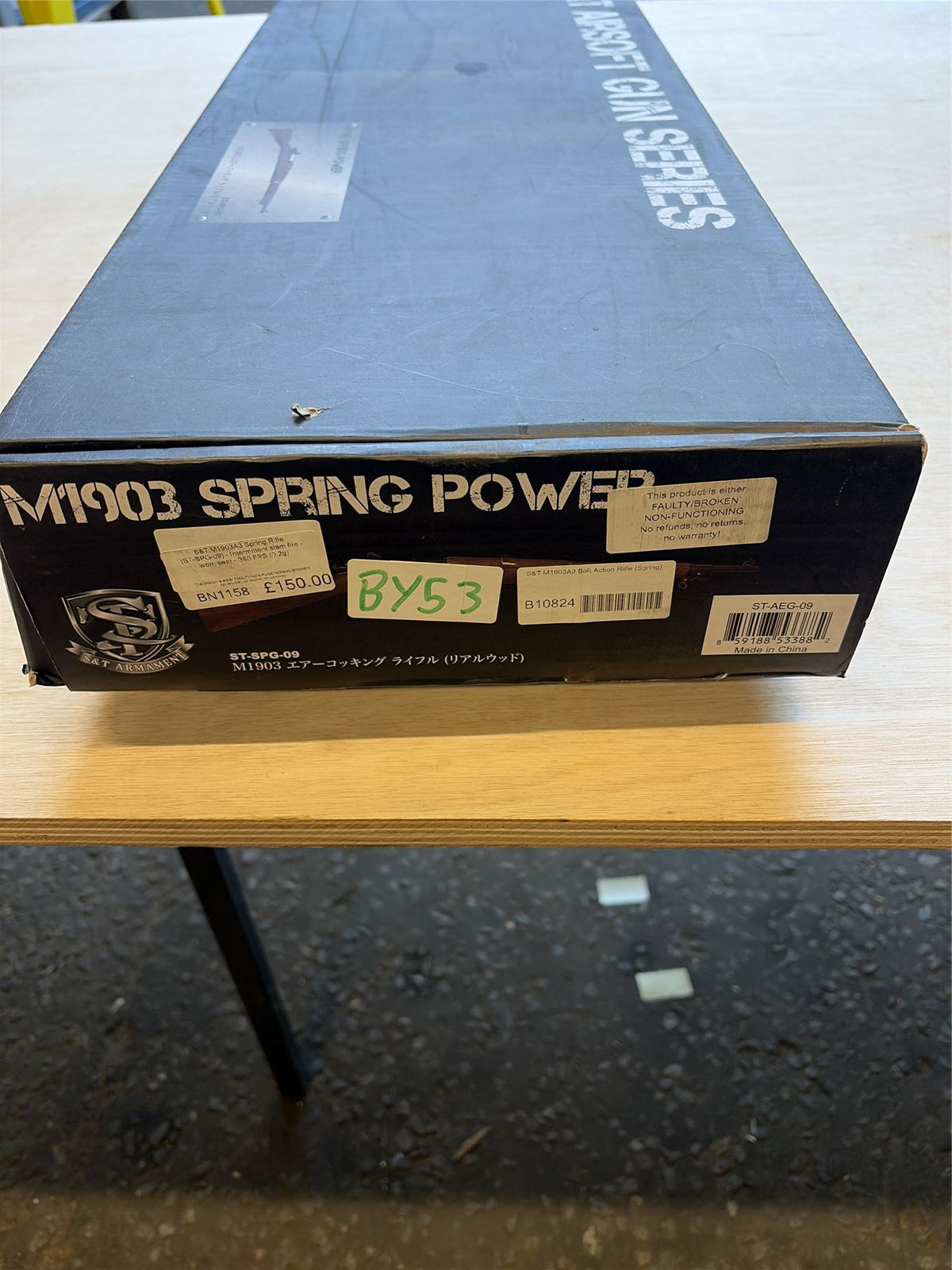 [Boneyard] S&T M1903A3 Spring Rifle (ST-SPG-09) - Intermittent slam fire - worn sear - 380 FPS (0.2g)