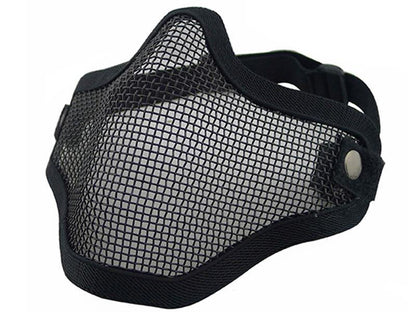 Big Foot V1 Strike Steel Half Face Mask (One Belt Version) (Black)