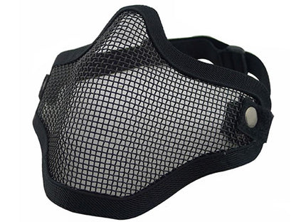 Big Foot V1 Strike Steel Half Face Mask (One Belt Version) (Black)