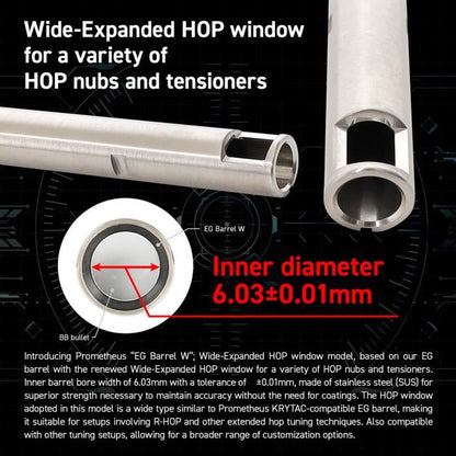 Laylax Stainless Steel Inner Barrel for AEG Type W (280mm)