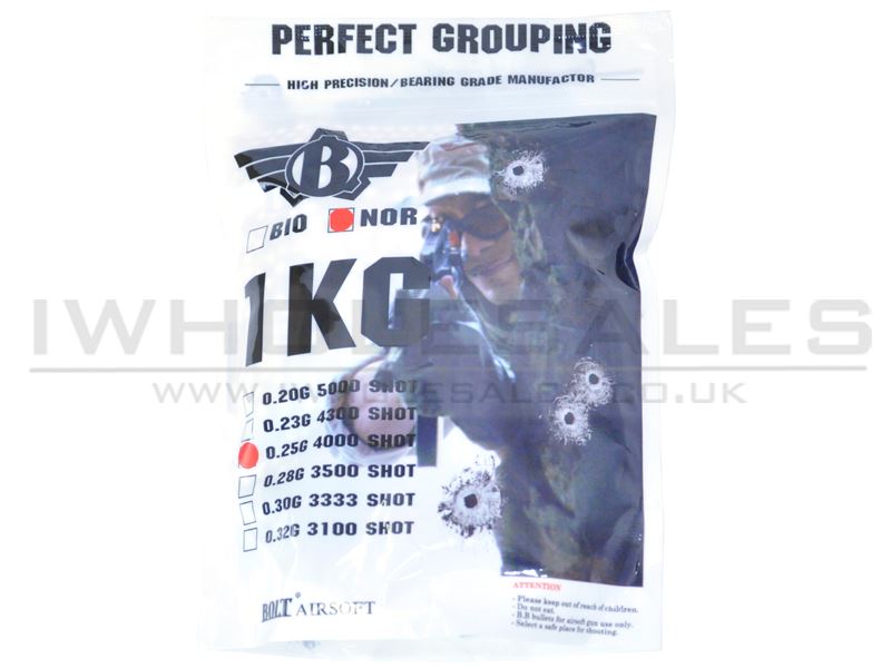 Bolt 0.25g Bearing Grade BB Pellets (1 Kilo - 4000 Rounds)