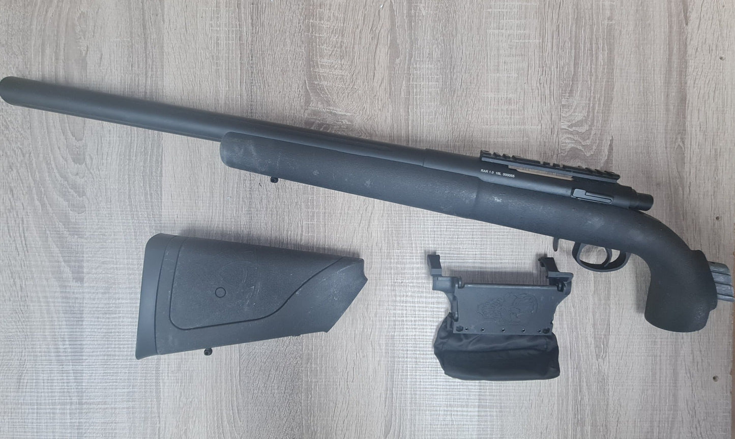 Barrett Firearms by EMG Fieldcraft Precision Bolt-Action Sniper Rifle with Featherweight Zero Trigger (Black - APS - BF-B)