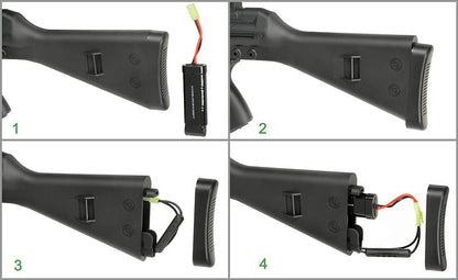 JG T3 RAS AEG (with Battery and Charge - 101 - Black)