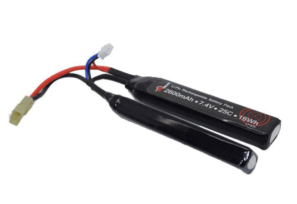 7.4V 2600mAh 25C Continuous Discharge Cranestock Lipo (Mini-Tamiya) Battery