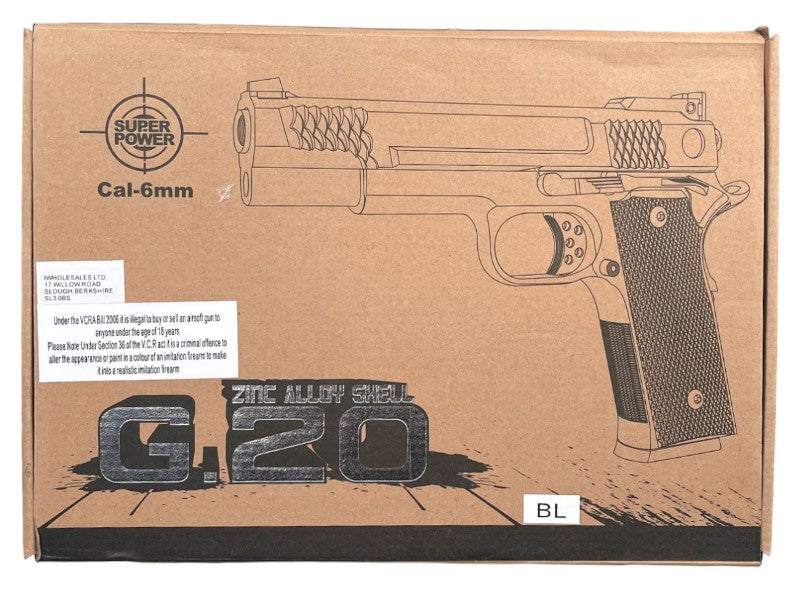 Galaxy G20 Spring Metal Pistol (G20 - Blue)