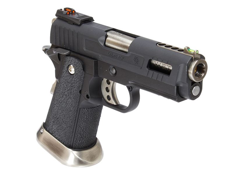 WE HI-CAPA 3.8 Velociraptor GBB Pistol (Black Silde)
