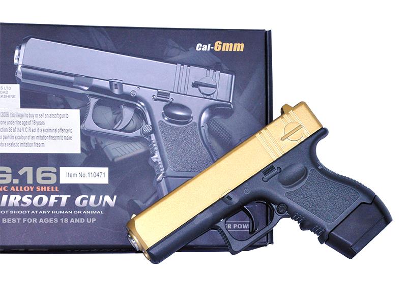 Galaxy G16 Full Metal Spring Pistol (G16-GOLD)