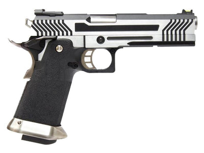 Armorer Works Custom Hi-Capa GBBP (Full Silver Slide - Black Frame - AW-HX1101)