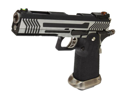 Armorer Works Custom Hi-Capa GBBP (Full Silver Slide - Black Frame - AW-HX1101)