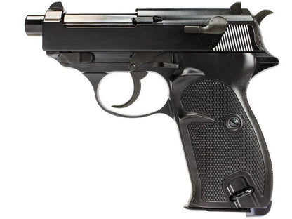 WE WW2S with Silencer Gas Blowback Pistol (Black)